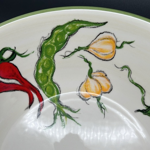 Harry & David Large Serving Bowl with Colorful Vegetables 12.75 inch Diameter - Picture 4 of 10